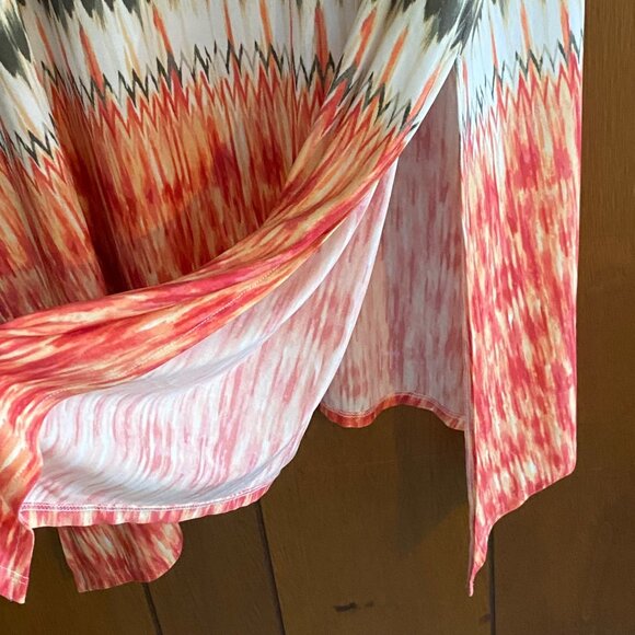 Chico's Skirt Women's 2 US Medium Asymmetrical Midi Tribal Boho Cottage Fairy‎ - Picture 6 of 16